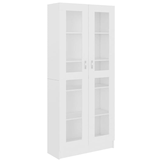 vidaXL Βιτρίνα Λευκή 82,5 x 30,5 x 185 εκ. Επεξ. Ξύλο