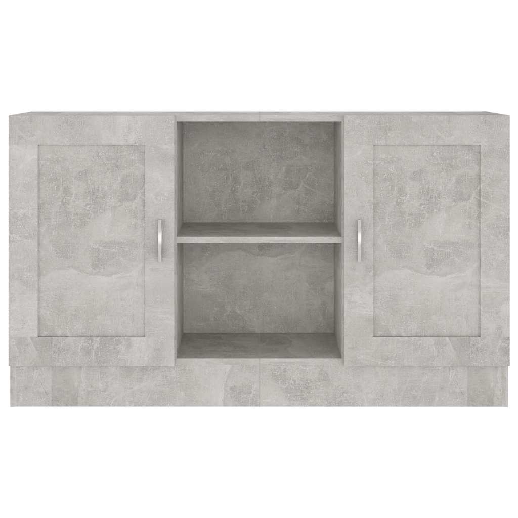 vidaXL Μπουφές Γκρι Σκυροδέματος 120 x 30,5 x 70 εκ. από Επεξ. Ξύλο