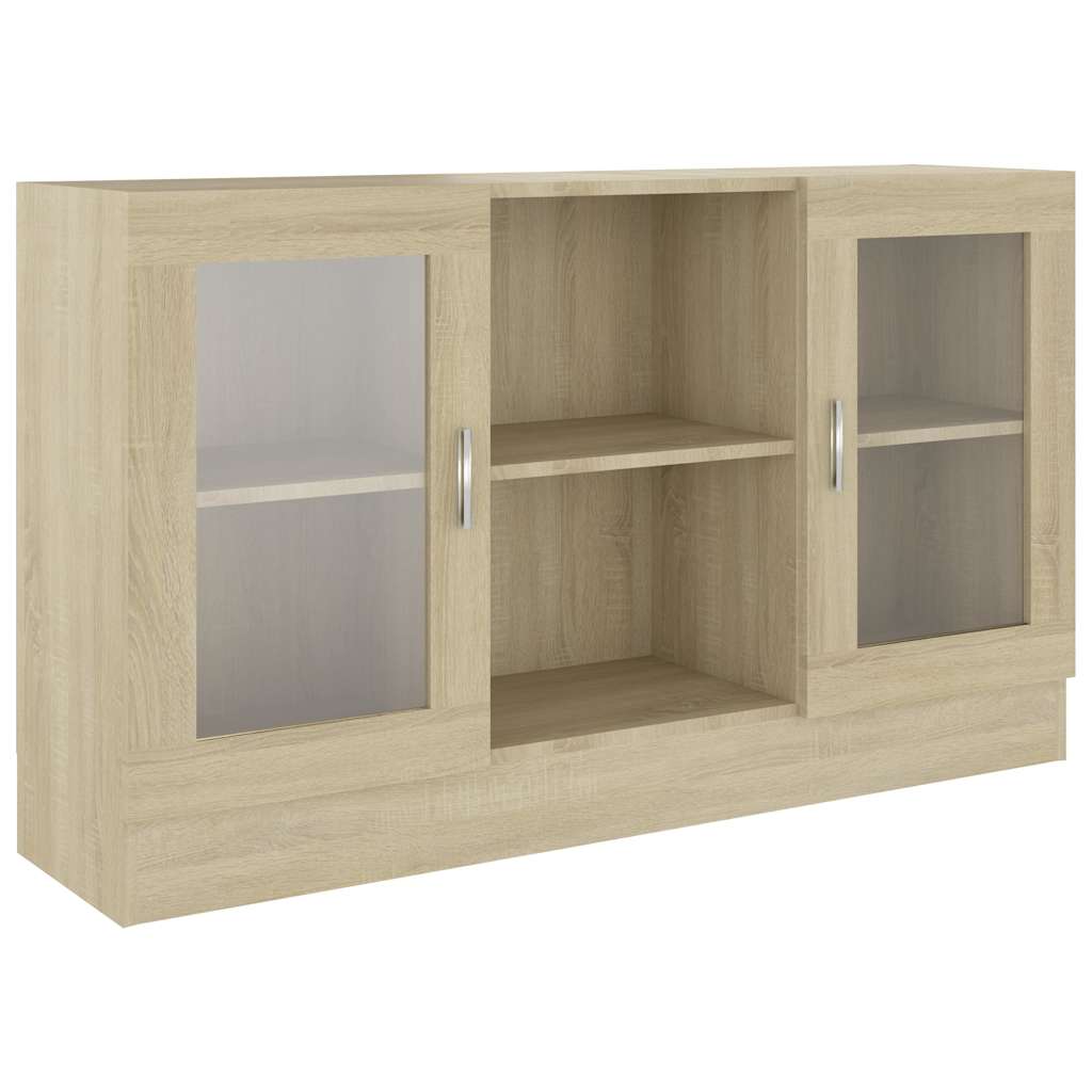 vidaXL Βιτρίνα Χρώμα Sonoma Δρυς 120 x 30,5 x 70 εκ. από Επεξ. Ξύλο