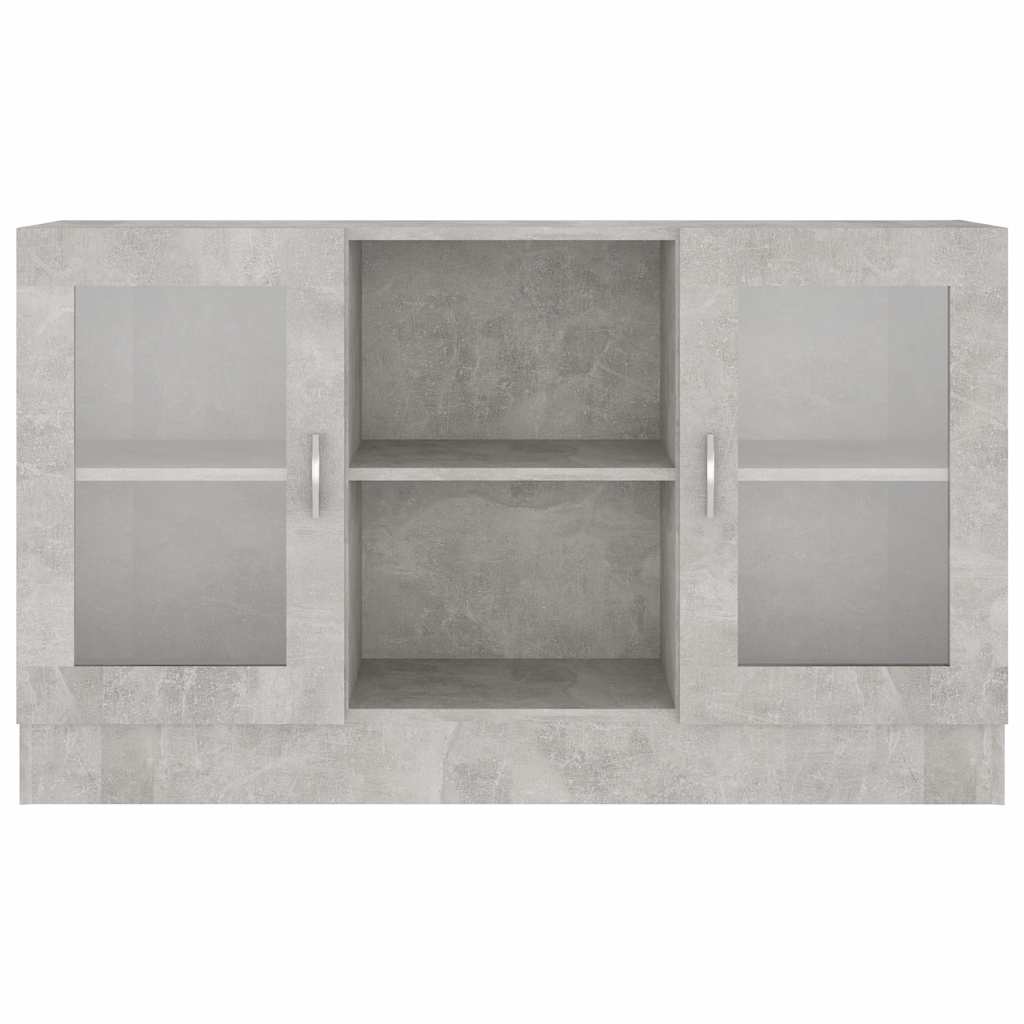 vidaXL Βιτρίνα Γκρι Σκυροδέματος 120 x 30,5 x 70 εκ. από Επεξ. Ξύλο
