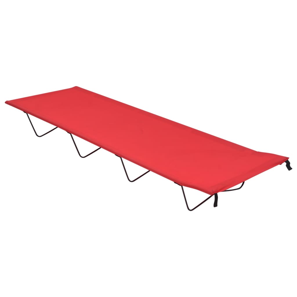 vidaXL Κρεβάτια Κάμπινγκ 2τεμ Κόκκινα 180x60x19εκ Ύφασ. Oxford/Ατσάλι