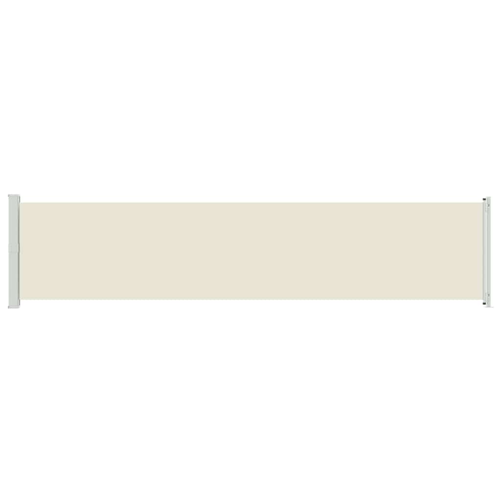 vidaXL Σκίαστρο Πλαϊνό Συρόμενο Βεράντας Κρεμ 140 x 600 εκ.
