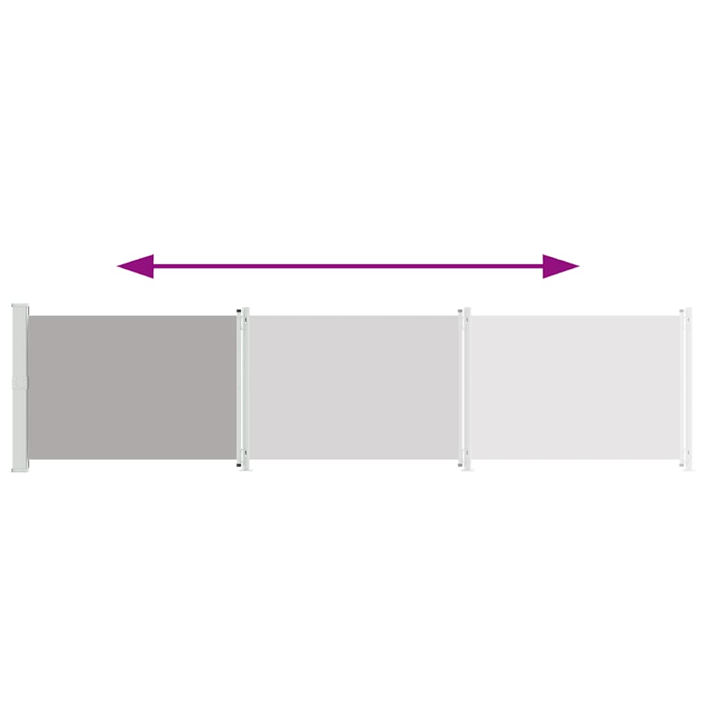 vidaXL Σκίαστρο Πλαϊνό Συρόμενο Βεράντας Γκρι 140 x 600 εκ.