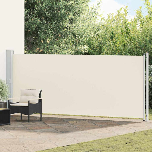 vidaXL Σκίαστρο Πλαϊνό Συρόμενο Βεράντας Κρεμ 600 x 160 εκ.