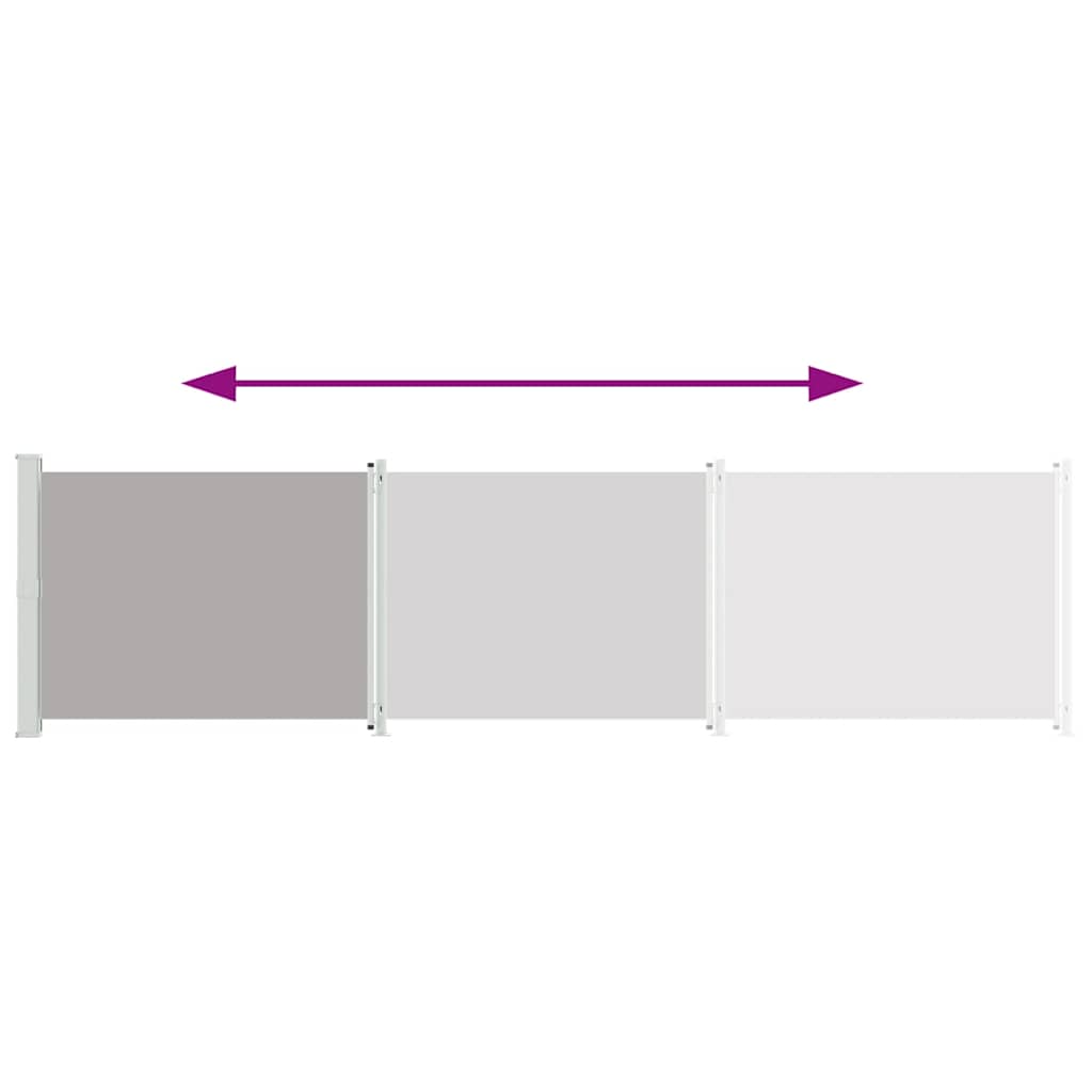 vidaXL Σκίαστρο Πλαϊνό Συρόμενο Βεράντας Γκρι 600 x 160 εκ.