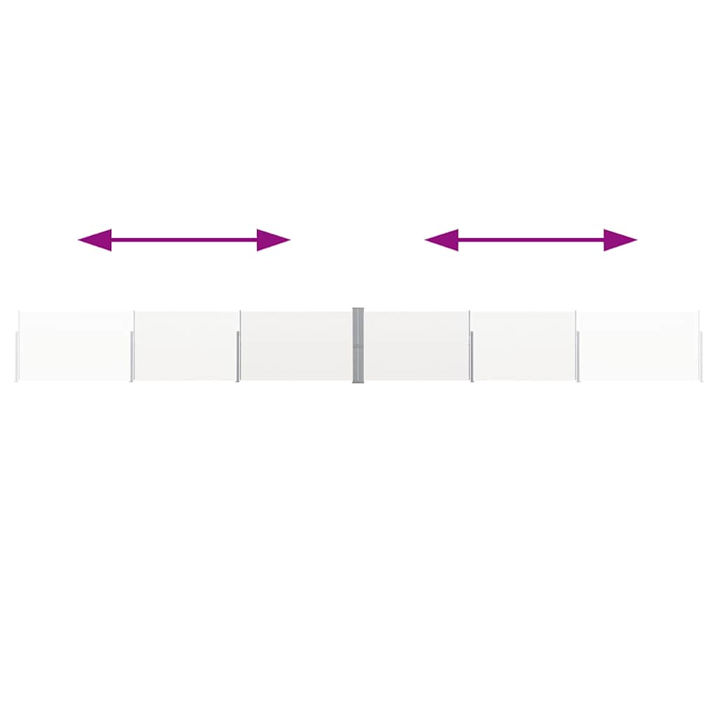 vidaXL Σκίαστρο Πλαϊνό Συρόμενο Βεράντας Κρεμ 140 x 1200 εκ.