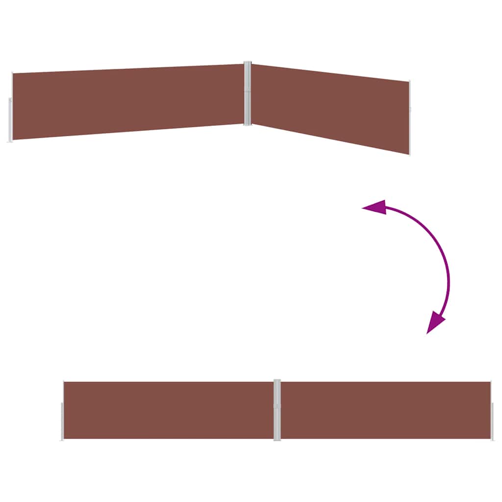 vidaXL Σκίαστρο Πλαϊνό Συρόμενο Βεράντας Καφέ 170 x 1200 εκ.