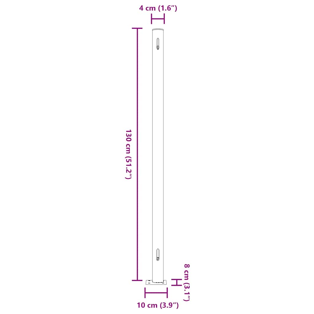 vidaXL Σκίαστρο Πλαϊνό Συρόμενο Βεράντας Κόκκινο 220 x 500 εκ.