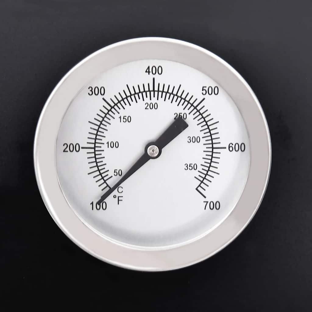 vidaXL Ψησταριά Κυλινδρική με Τροχούς & Ράφια Μαύρη 115 x 85 x 95 εκ.