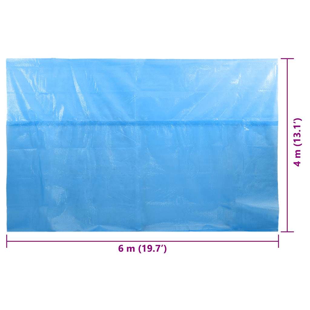 vidaXL Κάλυμμα Πισίνας Ορθογώνιο Μπλε 600 x 400 εκ. από Πολυαιθυλένιο