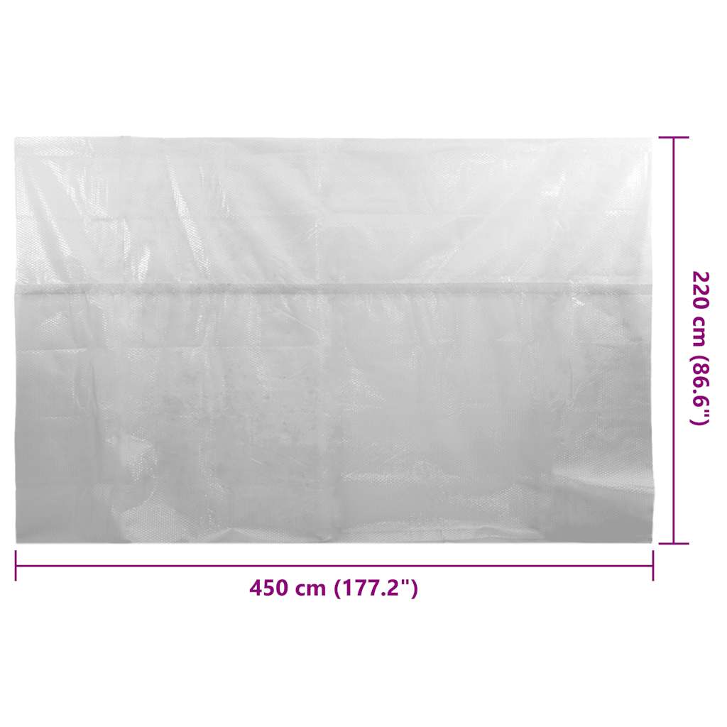 vidaXL Κάλυμμα Πισίνας Ηλιακό Γκρι 450x220 εκ. από Πολυαιθυλένιο
