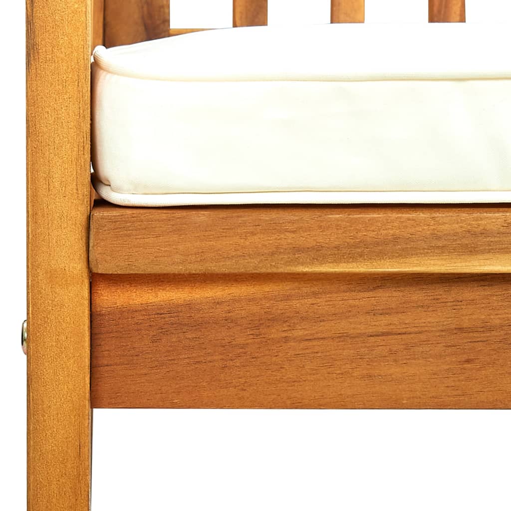 vidaXL Καρέκλες Τραπεζαρίας Κήπου 3 τεμ Μασίφ Ξύλο Ακακίας & Μαξιλάρια