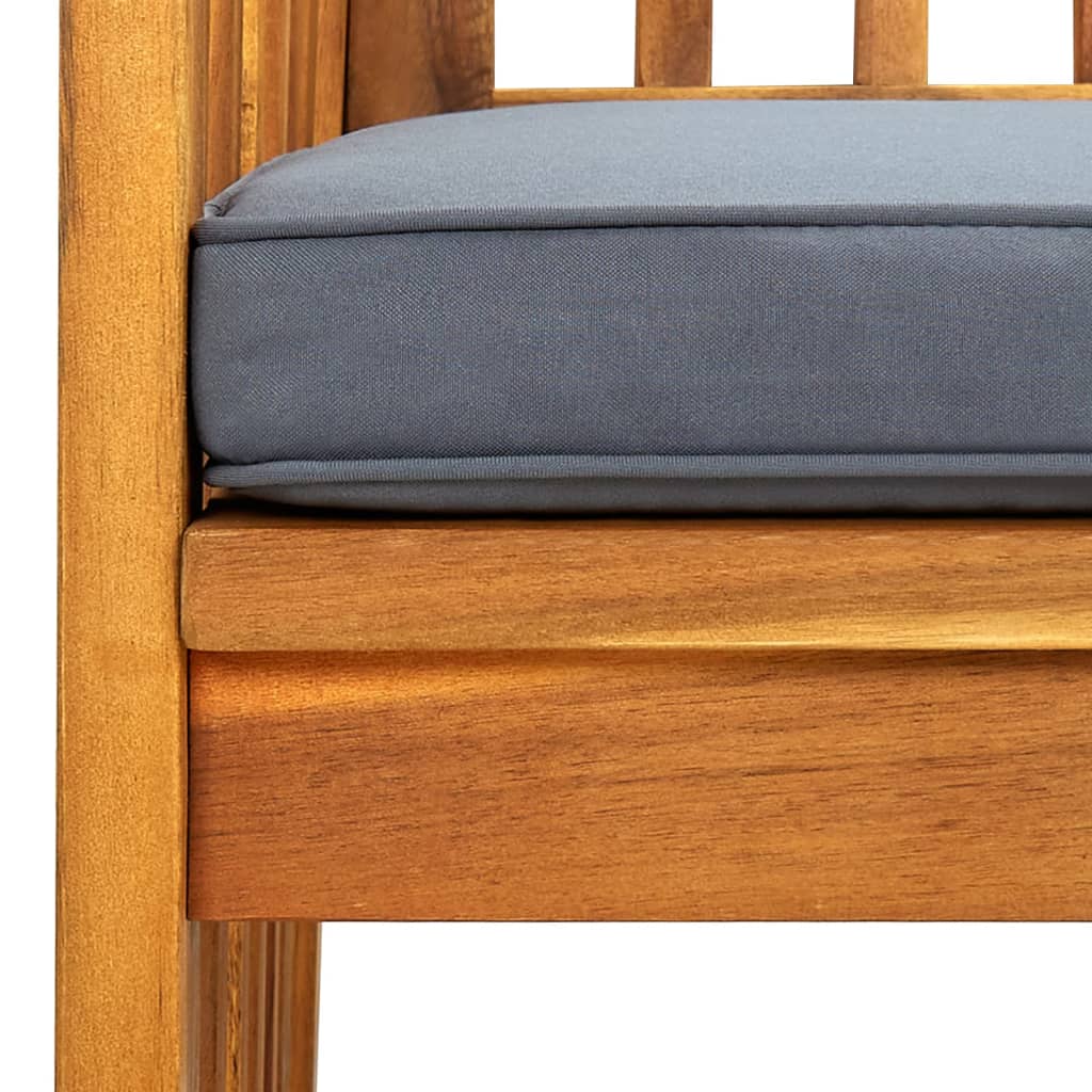 vidaXL Καρέκλες Τραπεζαρίας Κήπου 3 τεμ Μασίφ Ξύλο Ακακίας + Μαξιλάρια