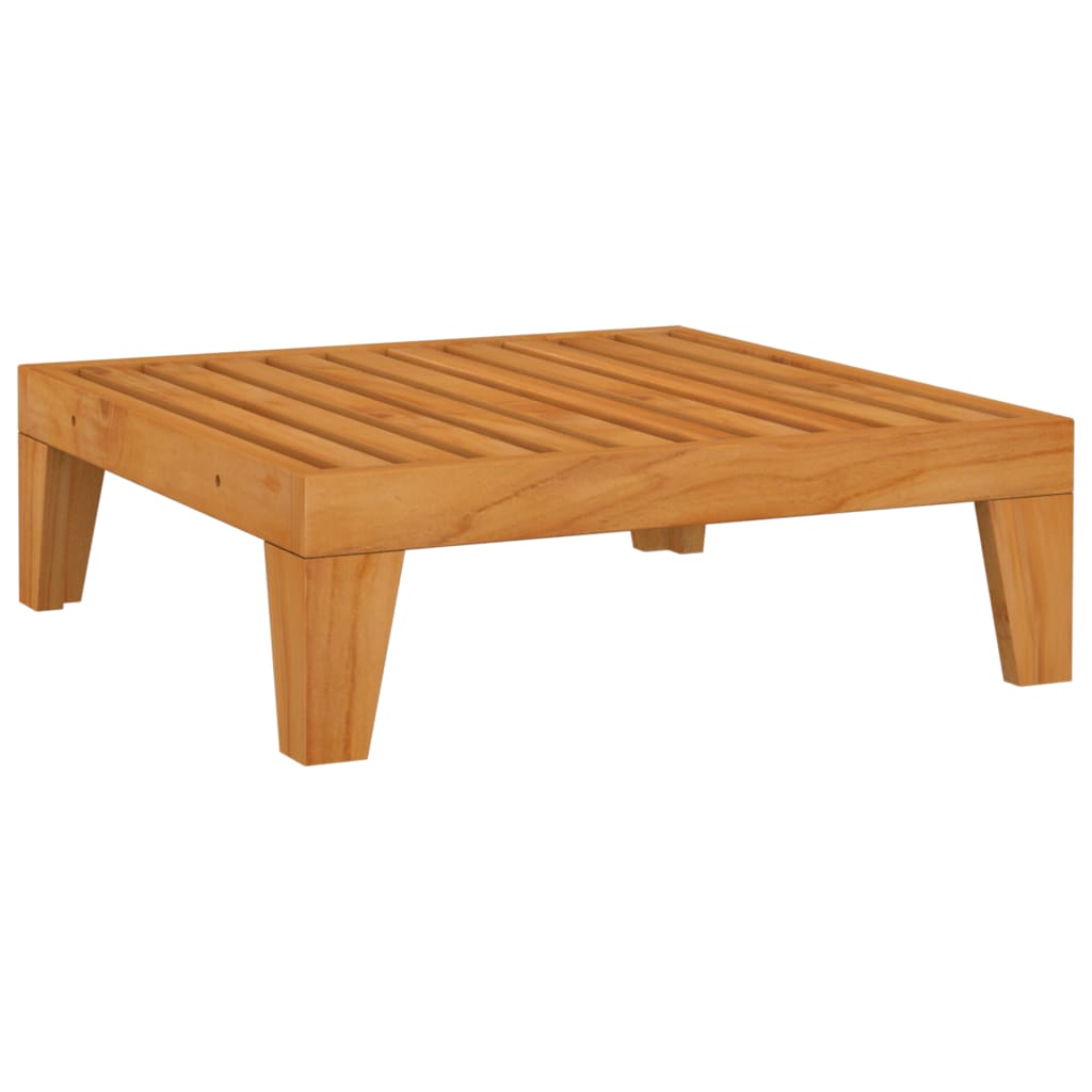 vidaXL Υποπόδιο Τμηματικό από Μασίφ Ξύλο Ακακίας με Κρεμ Μαξιλάρι