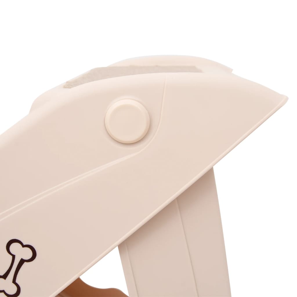 vidaXL Σκαλάκια για Σκύλους Πτυσσόμενα Κρεμ 62 x 40 x 49,5 εκ.