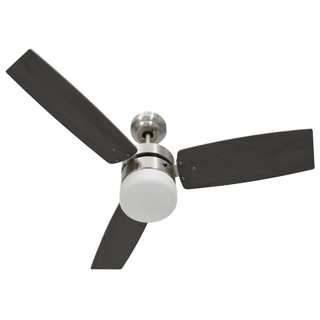 vidaXL Ανεμιστήρας Οροφής με Φως & Τηλεχειριστήριο Σκούρο Καφέ 108 εκ