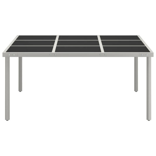 vidaXL Τραπεζαρία Κήπου 170 x 170 x 74,5 εκ. από Ατσάλι / Γυαλί