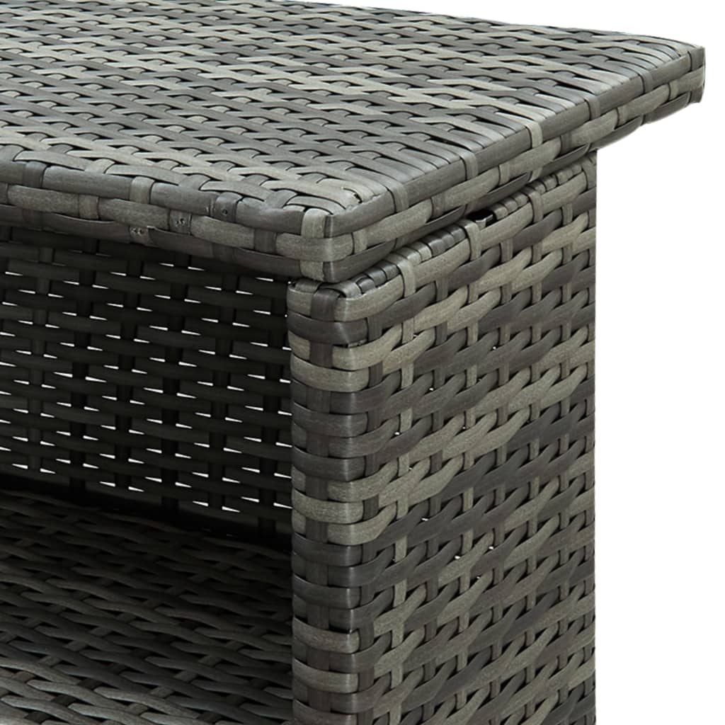 vidaXL Τραπέζι Μπαρ Κήπου Γκρι 120 x 55 x 110 εκ. από Συνθετικό Ρατάν