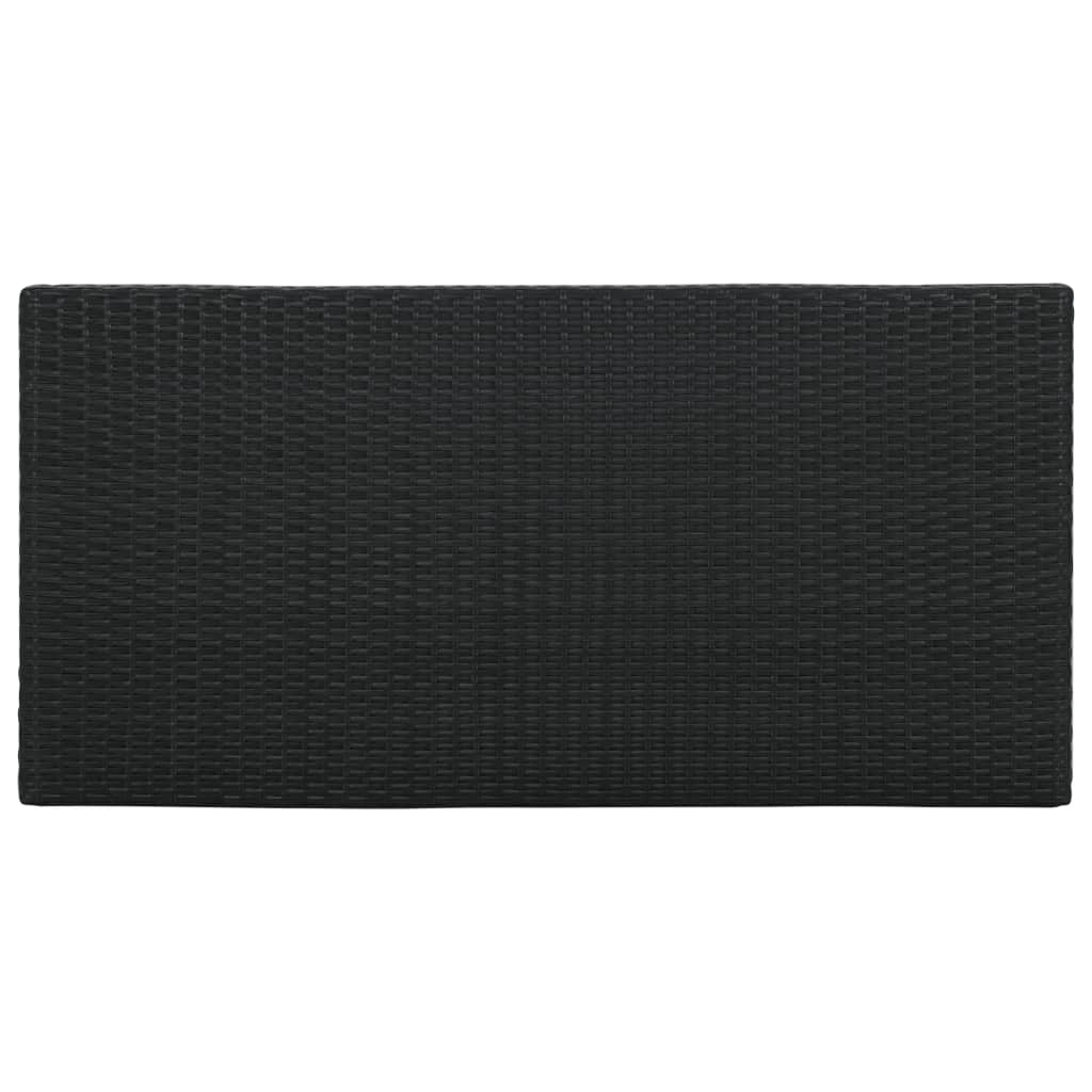 vidaXL Τραπέζι Μπαρ με Ράφια Μαύρο 120x60x110 εκ. από Συνθετικό Ρατάν