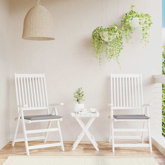 vidaXL Μαξιλάρια Καρέκλας Κήπου 2 τεμ. Γκρι 40x40x4 εκ. Υφασμάτινα