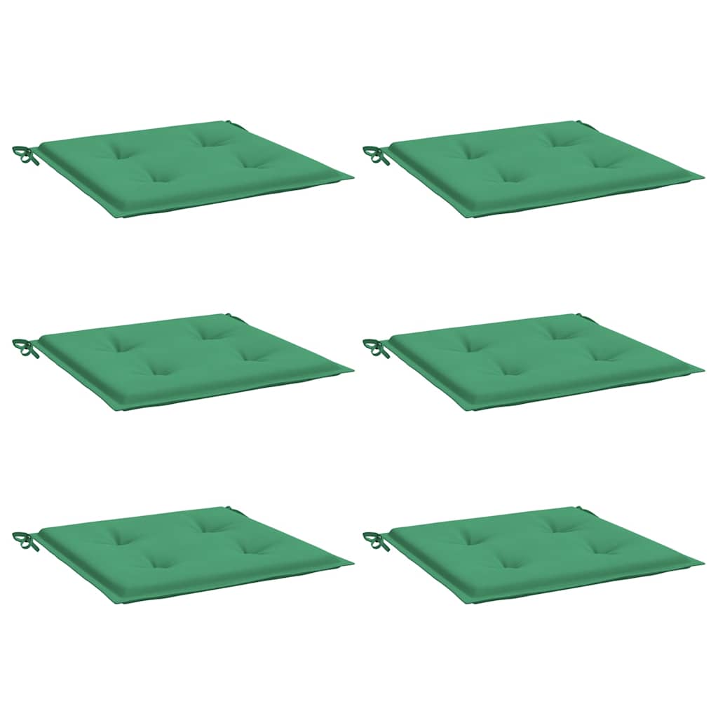 vidaXL Μαξιλάρια Καρέκλας Κήπου 2 τεμ. Πράσινα 40x40x4 εκ. Υφασμάτινα