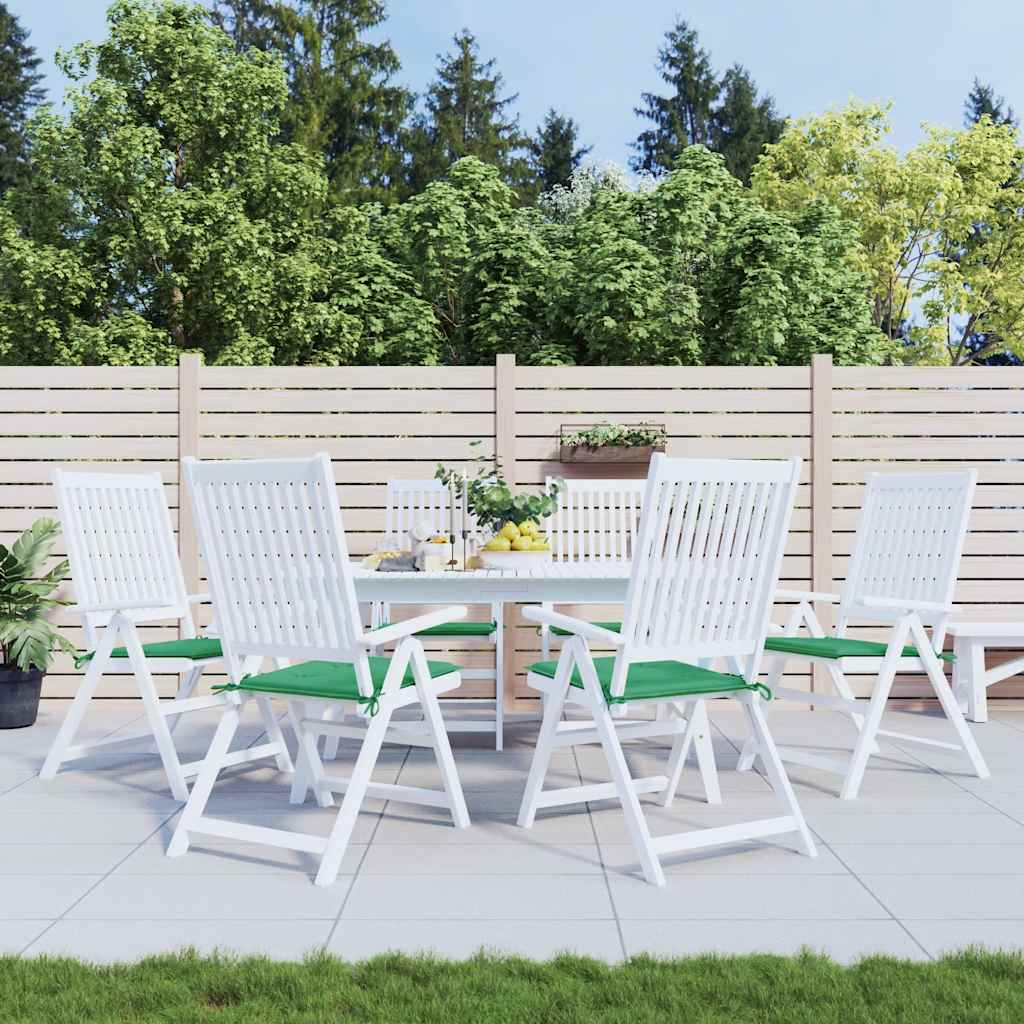 vidaXL Μαξιλάρια Καρέκλας Κήπου 2 τεμ. Πράσινα 40x40x4 εκ. Υφασμάτινα