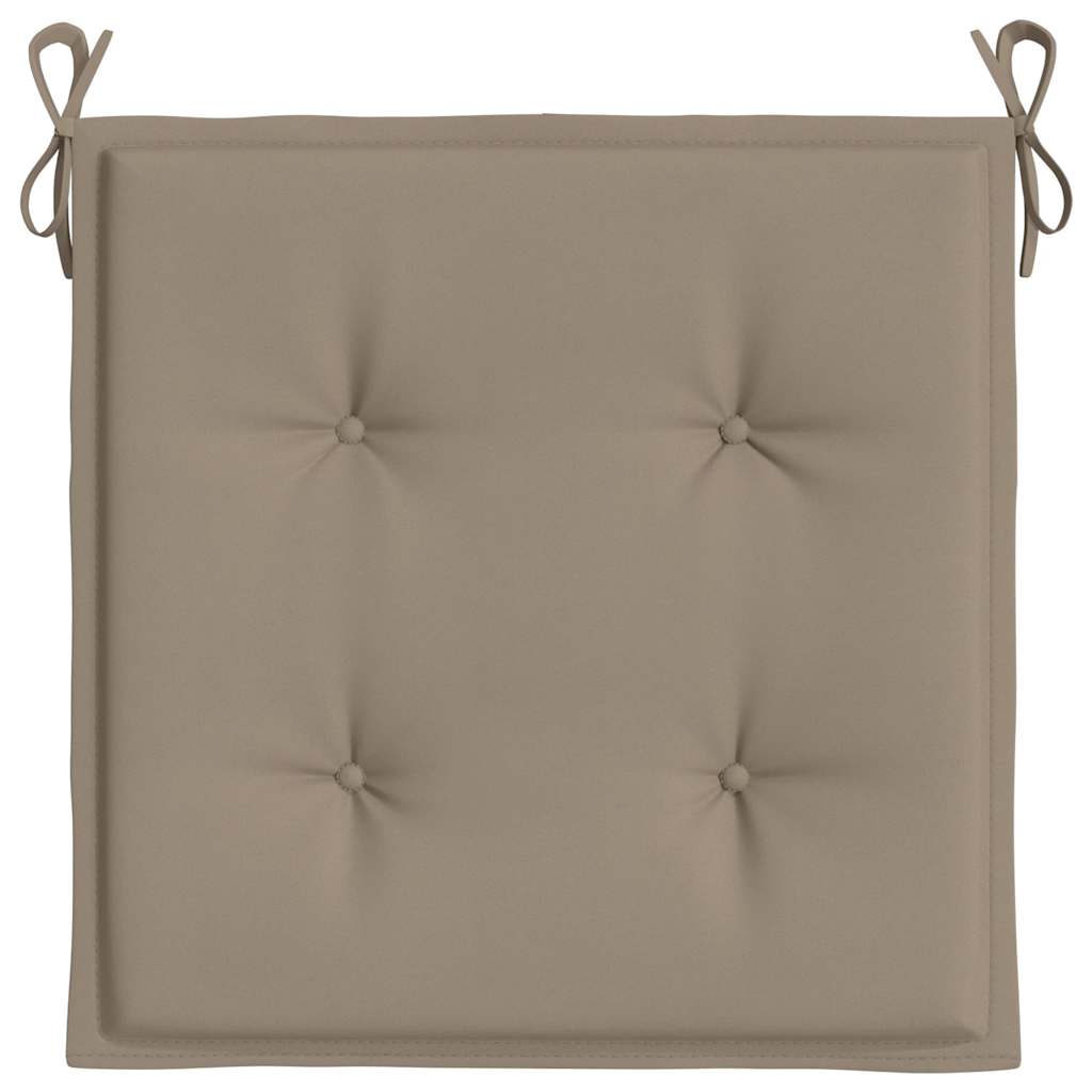 vidaXL Μαξιλάρια Καρέκλας Κήπου 6 τεμ. Taupe 40x40x4 εκ. Υφασμάτινα