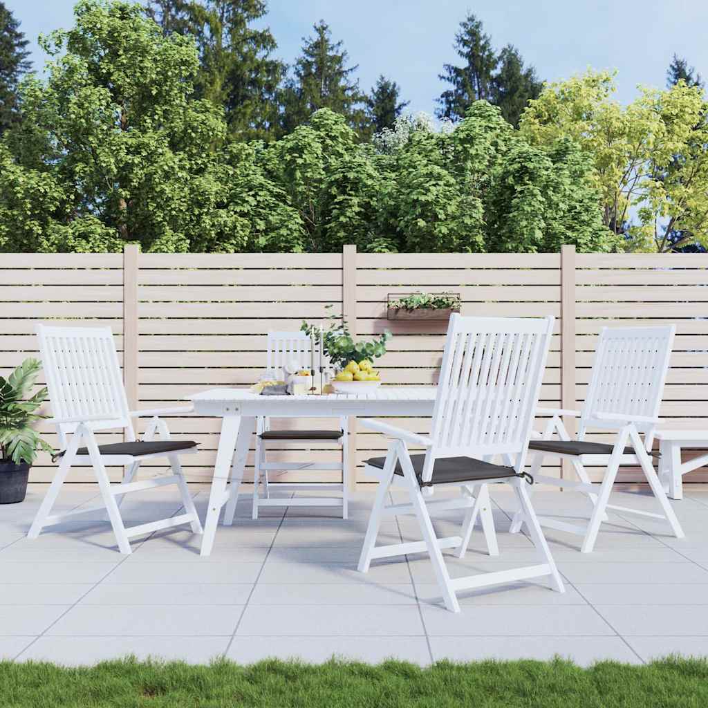 vidaXL Μαξιλάρια Καρέκλας Κήπου 4τεμ Ανθρακί 50x50x4 εκ. Oxford Ύφασμα