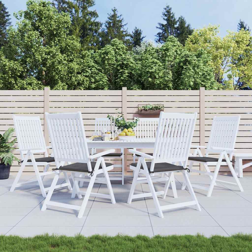 vidaXL Μαξιλάρια Καρέκλας Κήπου 6τεμ Ανθρακί 50x50x4 εκ. Oxford Ύφασμα