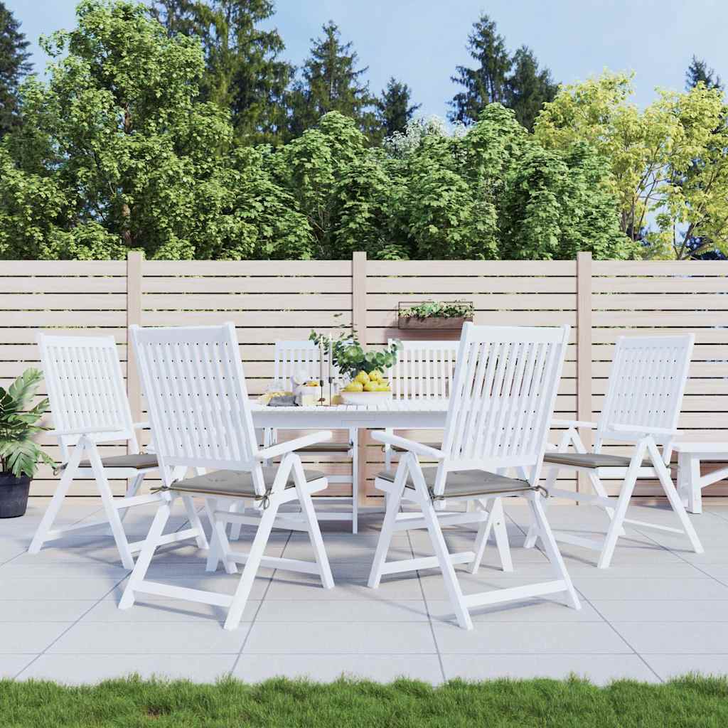 vidaXL Μαξιλάρια Καρέκλας Κήπου 6 τεμ. Γκρι 50x50x3 εκ. Ύφασμα Oxford