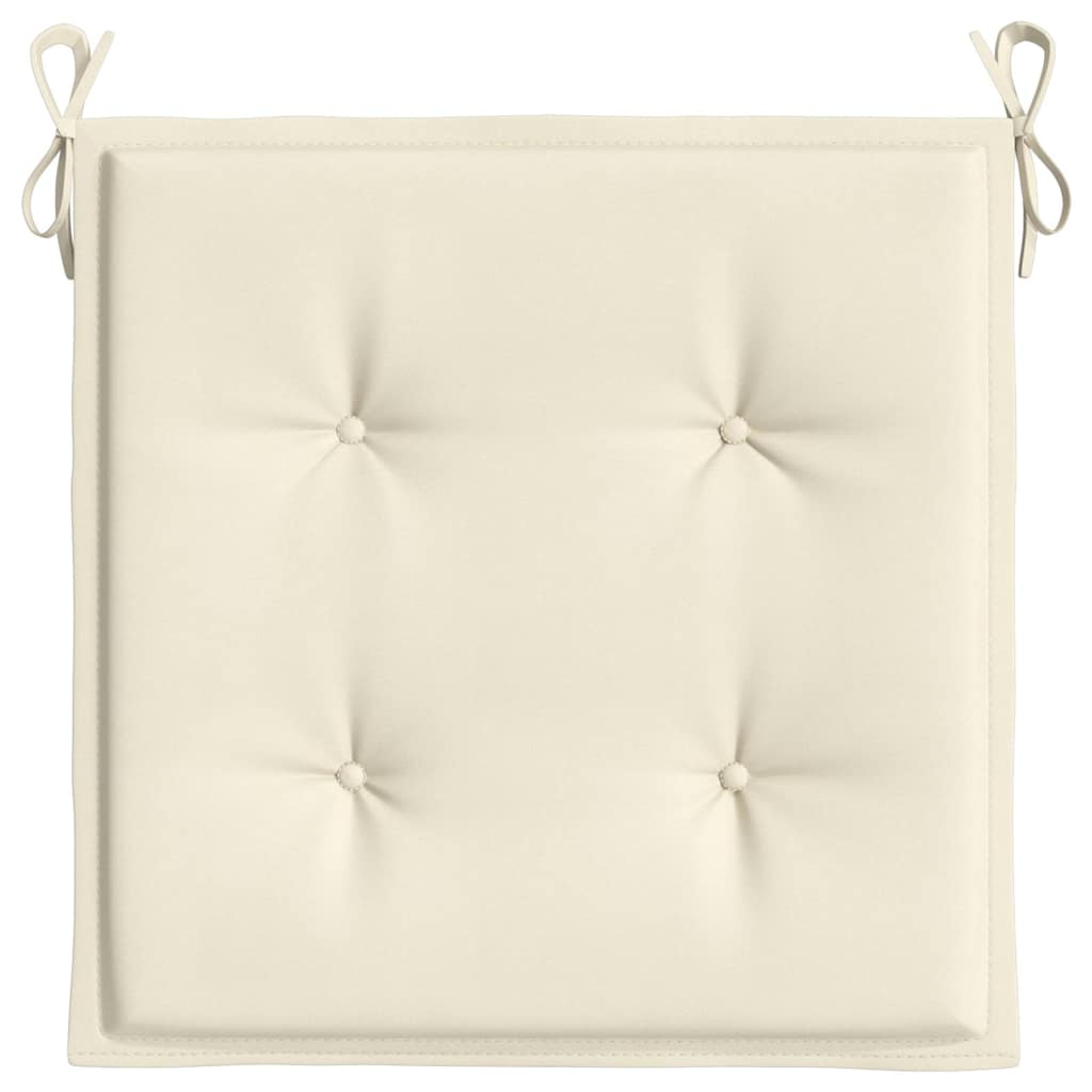 vidaXL Μαξιλάρια Καρέκλας Κήπου 4 τεμ. Κρεμ 50x50x3 εκ. Ύφασμα Oxford