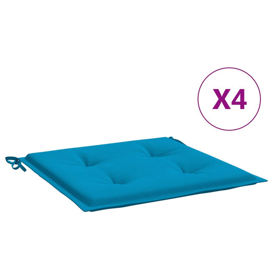 vidaXL Μαξιλάρια Καρέκλας Κήπου 4 τεμ. Μπλε 50x50x4 εκ. Ύφασμα Oxford