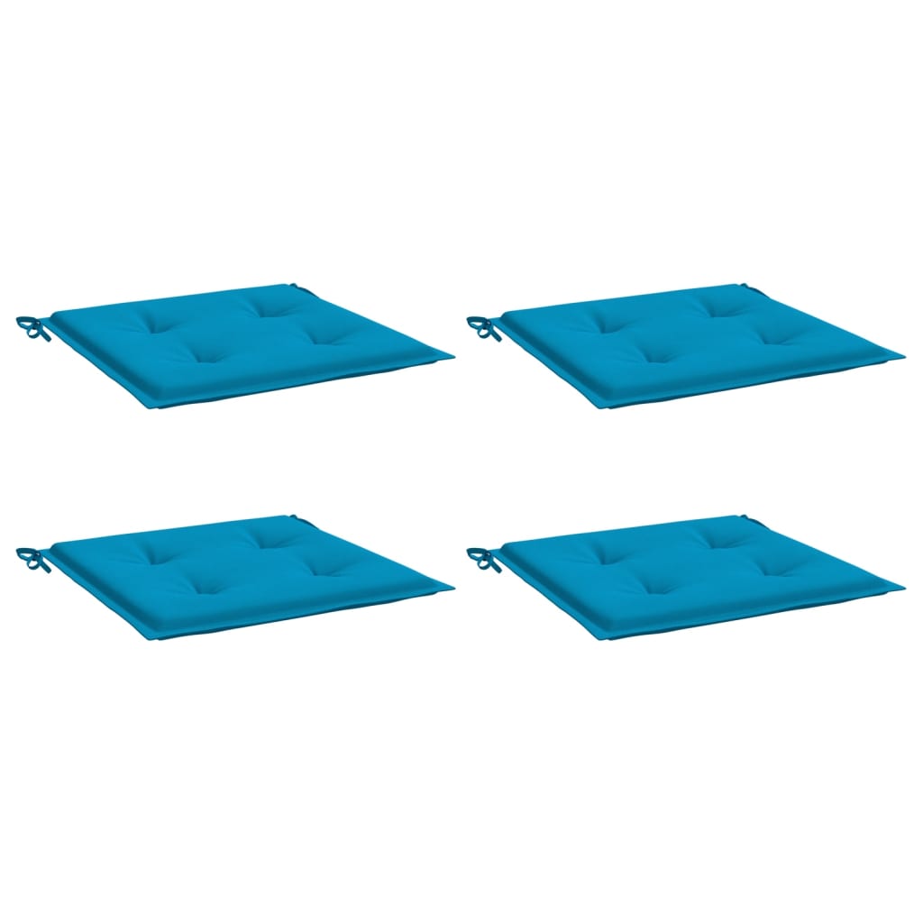 vidaXL Μαξιλάρια Καρέκλας Κήπου 4 τεμ. Μπλε 50x50x3 εκ. Ύφασμα Oxford
