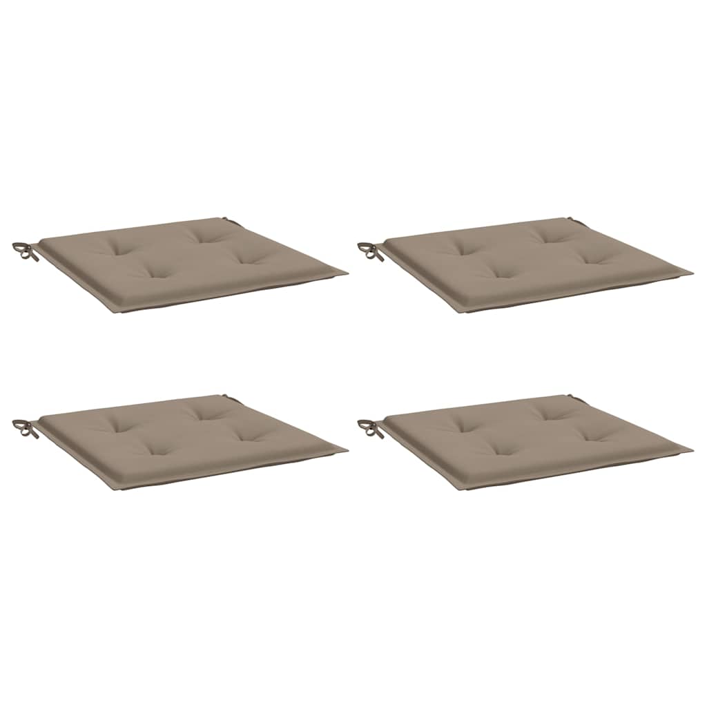 vidaXL Μαξιλάρια Καρέκλας Κήπου 4 τεμ. Taupe 50x50x4 εκ. Oxford Ύφασμα