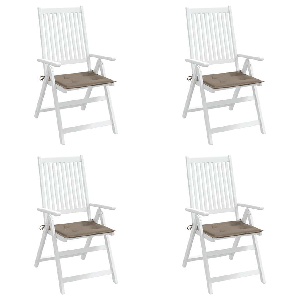 vidaXL Μαξιλάρια Καρέκλας Κήπου 4 τεμ. Taupe 50x50x4 εκ. Oxford Ύφασμα