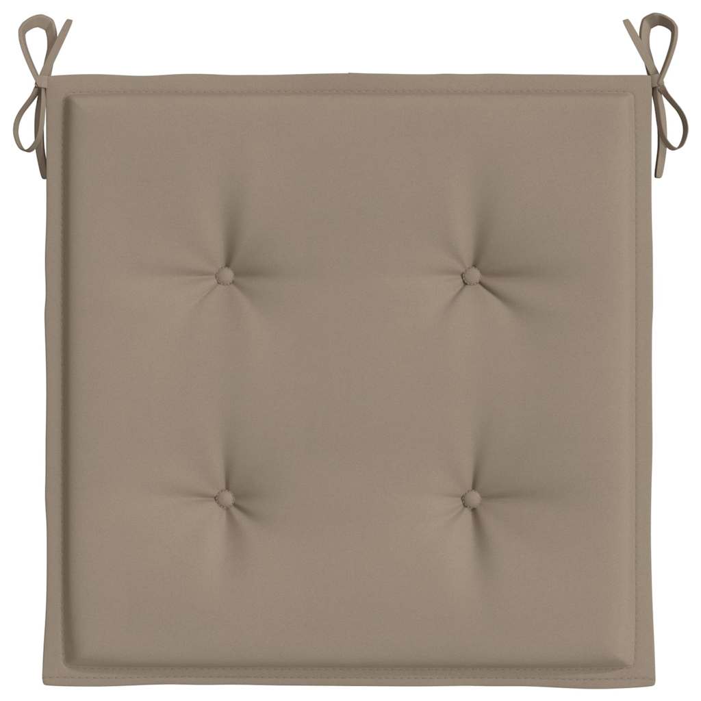 vidaXL Μαξιλάρια Καρέκλας Κήπου 4 τεμ. Taupe 50x50x4 εκ. Oxford Ύφασμα