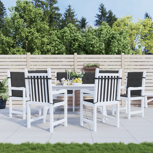 vidaXL Μαξιλάρια Καρέκλας Κήπου Πλάτη 6τεμ Μαύρα 100x50x3εκ Oxford Ύφ.