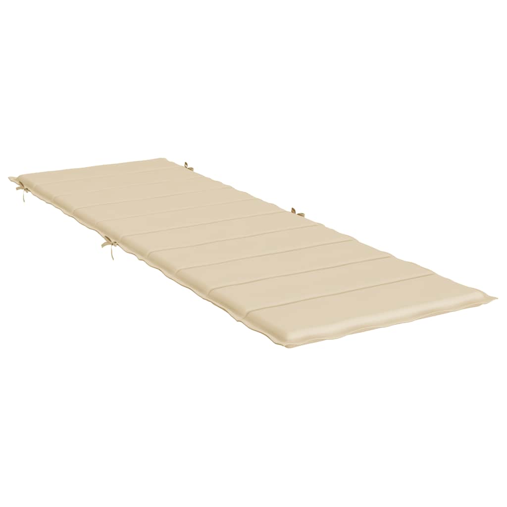 vidaXL Μαξιλάρι Ξαπλώστρας Μπεζ 186x58x4 εκ. από Ύφασμα Oxford