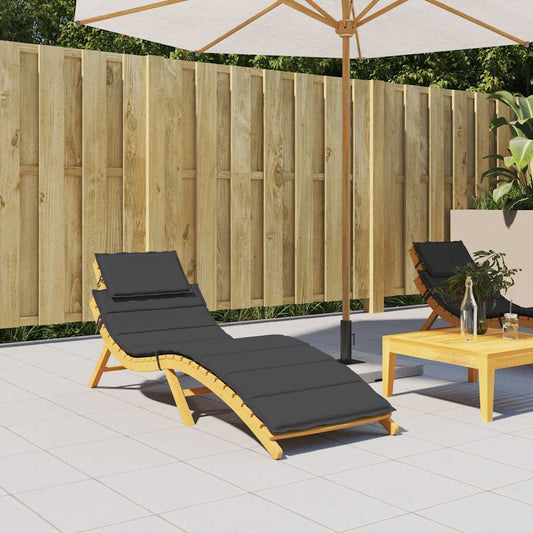 vidaXL Μαξιλάρι Ξαπλώστρας Μαύρο 186x58x4 εκ. από Ύφασμα Oxford