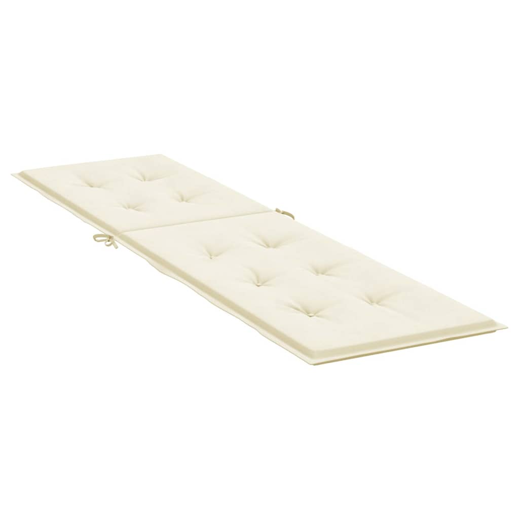 vidaXL Μαξιλάρι Σεζλόνγκ Κρεμ (75+105) x 50 x 4 εκ.