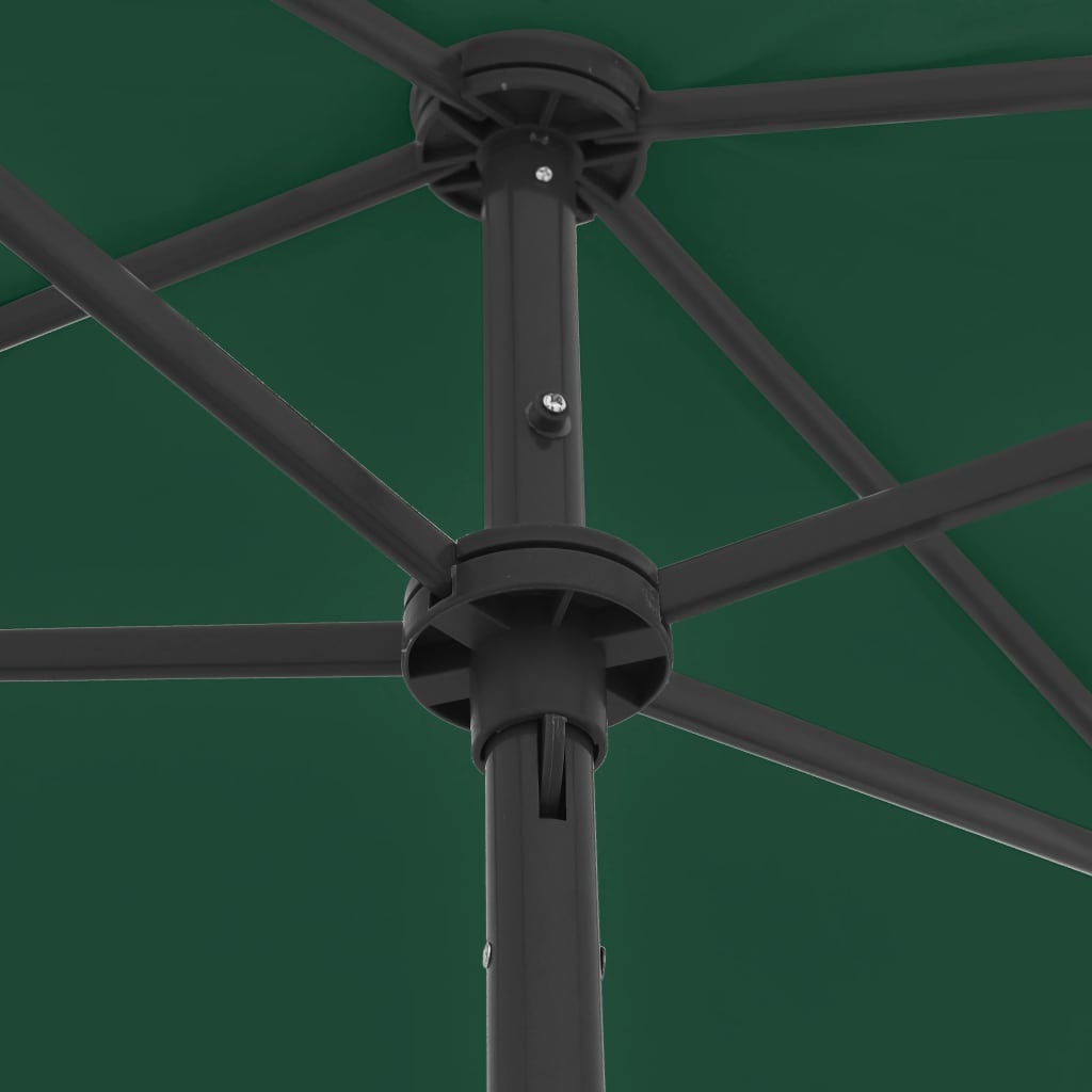 vidaXL Ομπρέλα Θαλάσσης Πράσινη 180 x 120 εκ.