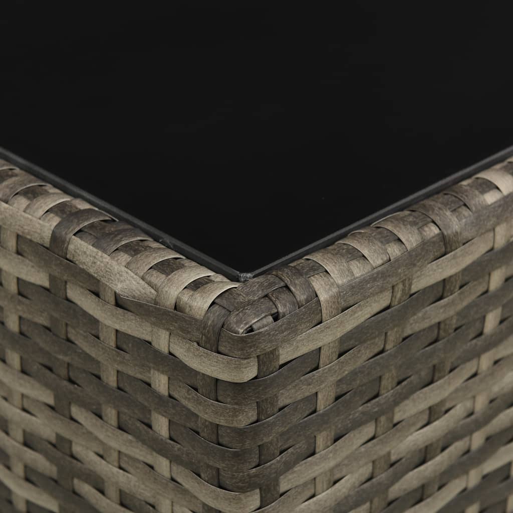 vidaXL Σαλόνι Κήπου 4 Τεμαχίων Γκρι Συνθετικό Ρατάν με Μαξιλάρια