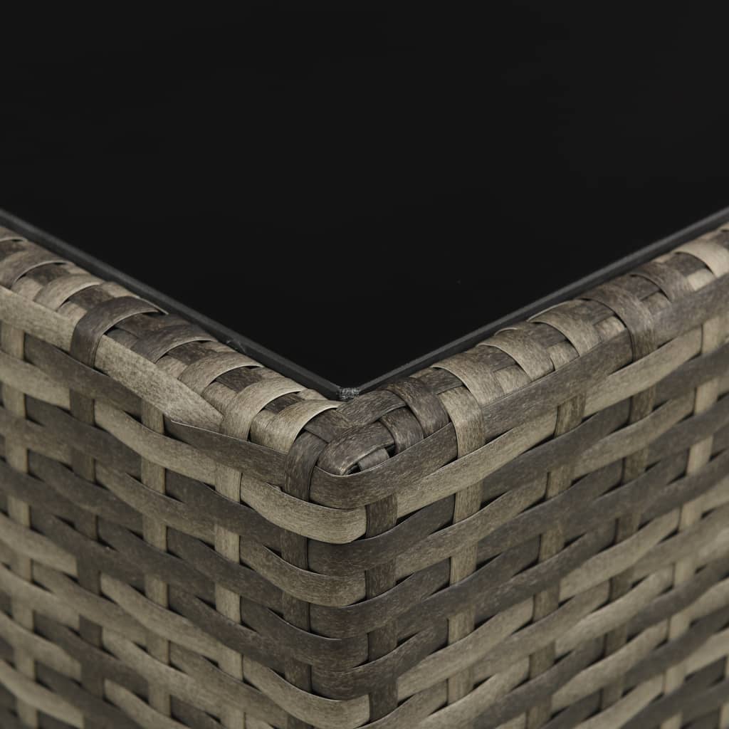 vidaXL Σαλόνι Κήπου 4 Τεμαχίων Γκρι Συνθετικό Ρατάν με Μαξιλάρια