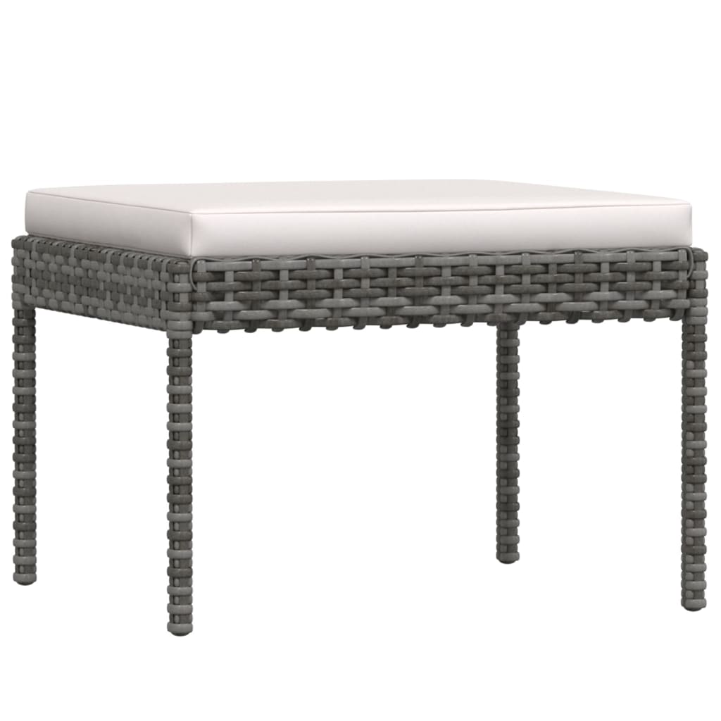 vidaXL Σαλόνι Κήπου Σετ 6 Τεμαχίων Γκρι Συνθετικό Ρατάν με Μαξιλάρια