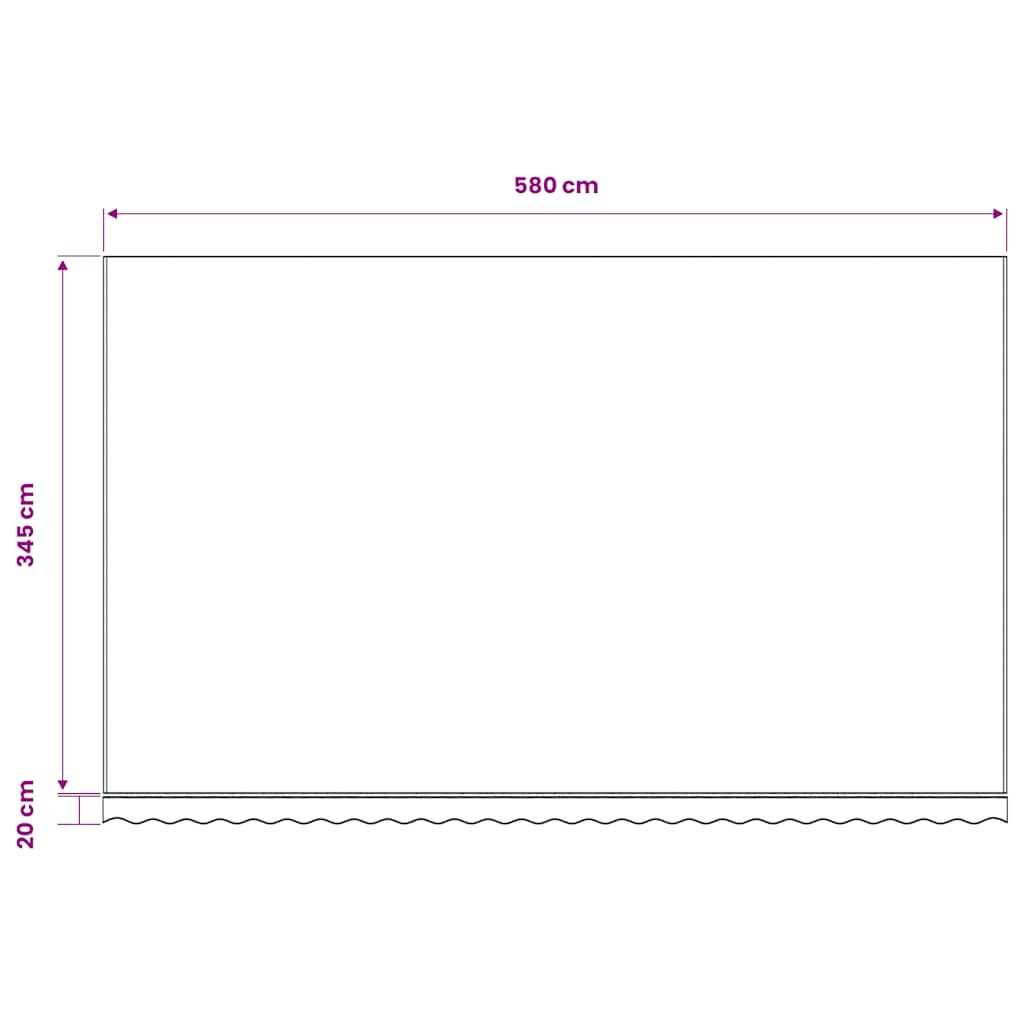 vidaXL Ανταλλακτικό Ύφασμα Τέντας Καφέ 600x350 εκ. Πολυεστέρας