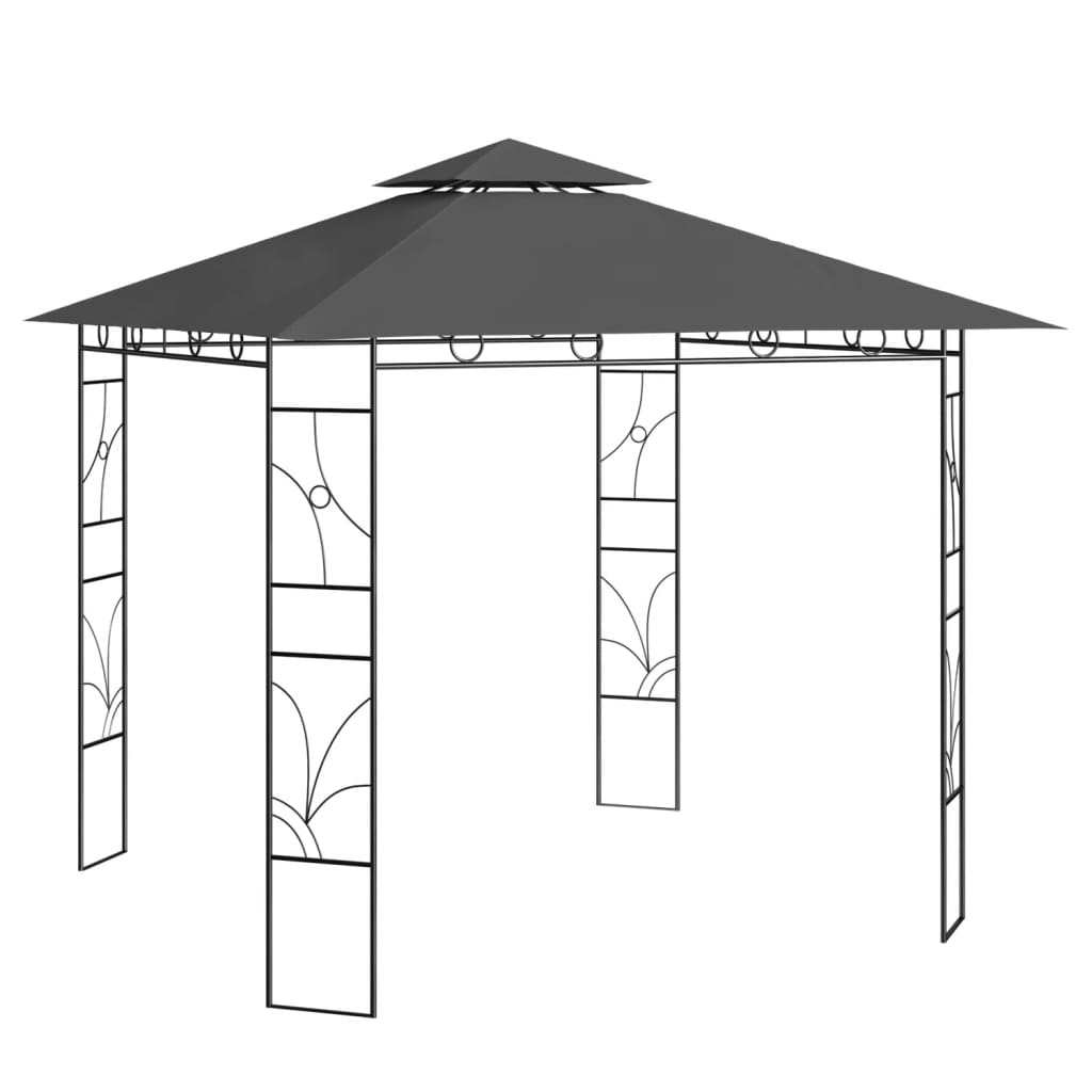 vidaXL Κιόσκι Ανθρακί 3 x 3 x 2,7 μ. 160 γρ./μ²