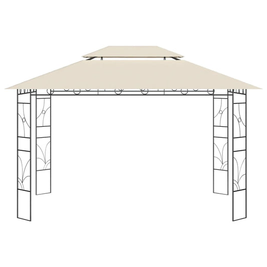 vidaXL Κιόσκι Κρεμ 4 x 3 x 2,7 μ. 160 γρ./μ²