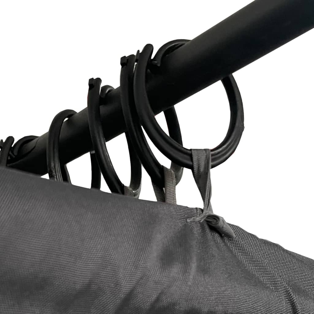 vidaXL Ξαπλώστρα Διπλή με Πλαϊνές και Πάνω Κουρτίνες Ανθρακί