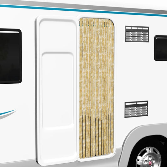 vidaXL Σήτα - Κουρτίνα Πόρτας Μπεζ 118 x 220 εκ. από Σενίλ