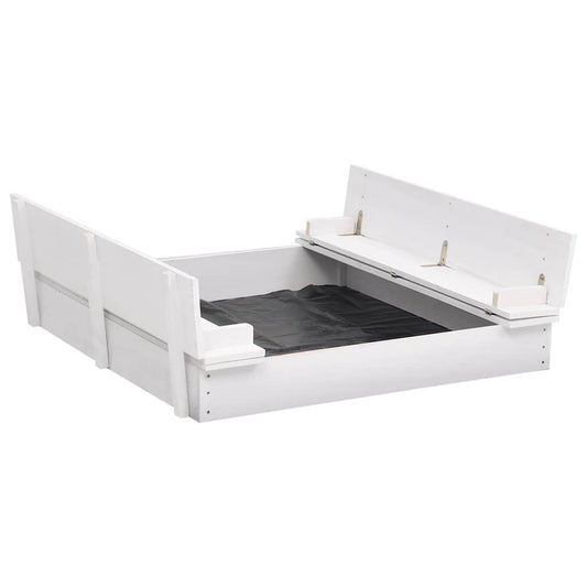 vidaXL Αμμοδόχος Λευκή 95 x 90 x 15 εκ. από Ξύλο Ελάτης